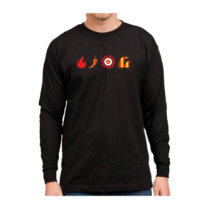 Picture of Unisex Long Sleeve T-shirt with the Oporto emoji’s logo