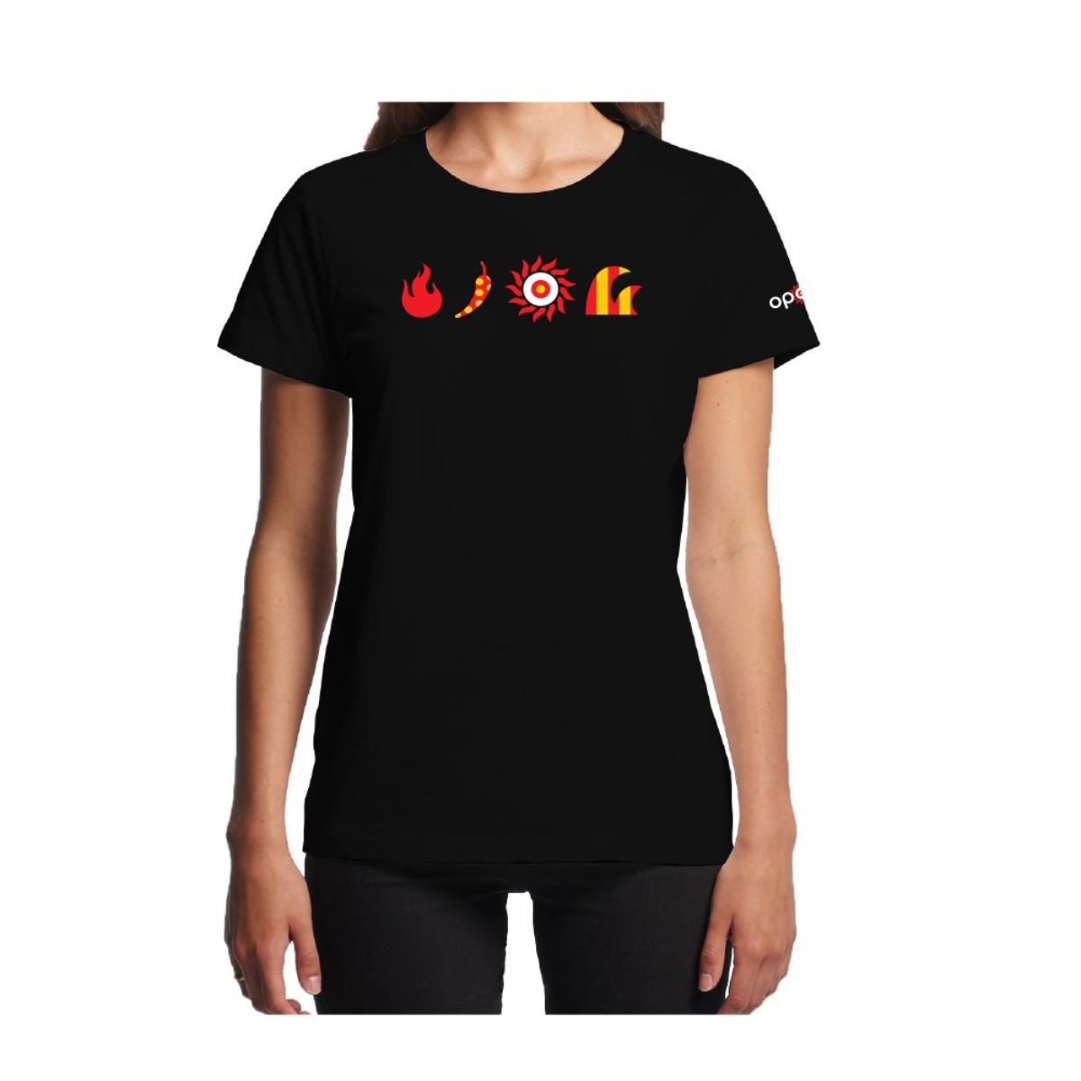 Picture of Womens Fashion T-shirt with the Oporto emoji’s logo
